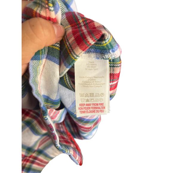 Boden Womens Pajama Shirt Size 14 100% Cotton Holidays Checkered Plaid - Picture 4 of 5